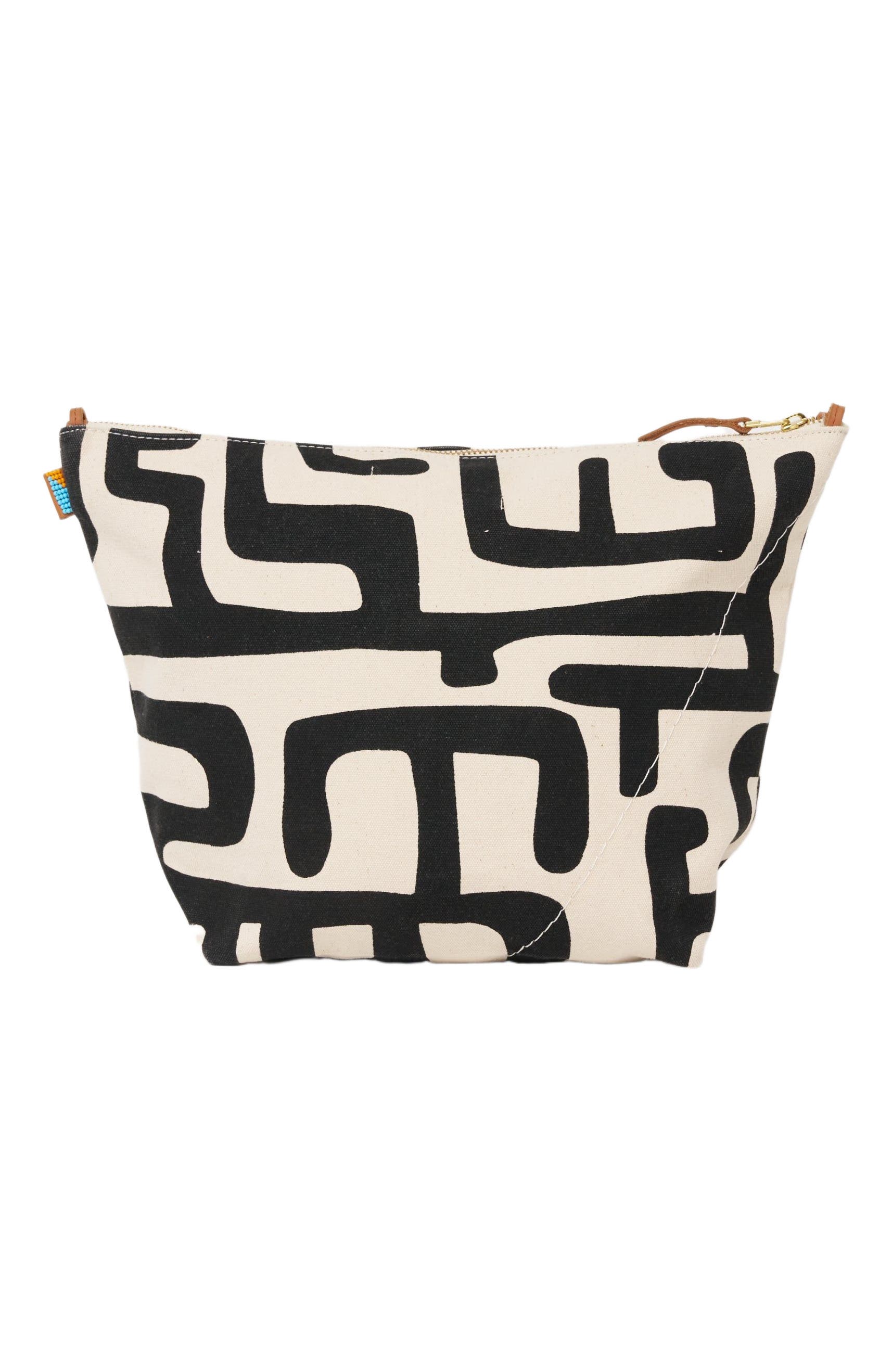 Ubuntu Life Jumbo Convertible Pouch, Alternate, color, Black Kuba