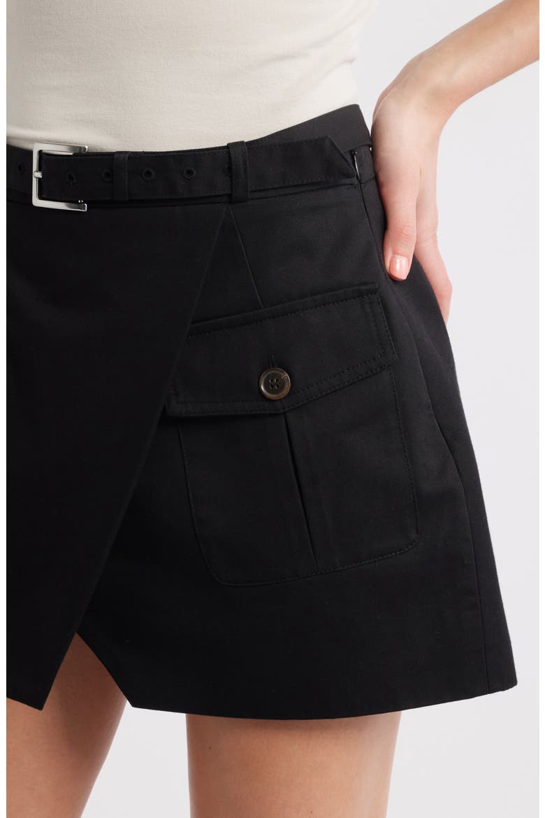 The Utility Cotton Cargo Miniskirt, Alternate, color, BLACK
