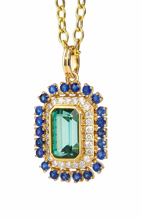 Green Tourmaline Geometrix Charm