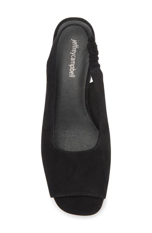 Jeffrey Campbell Extendo Slingback Platform Sandal In Black Suede