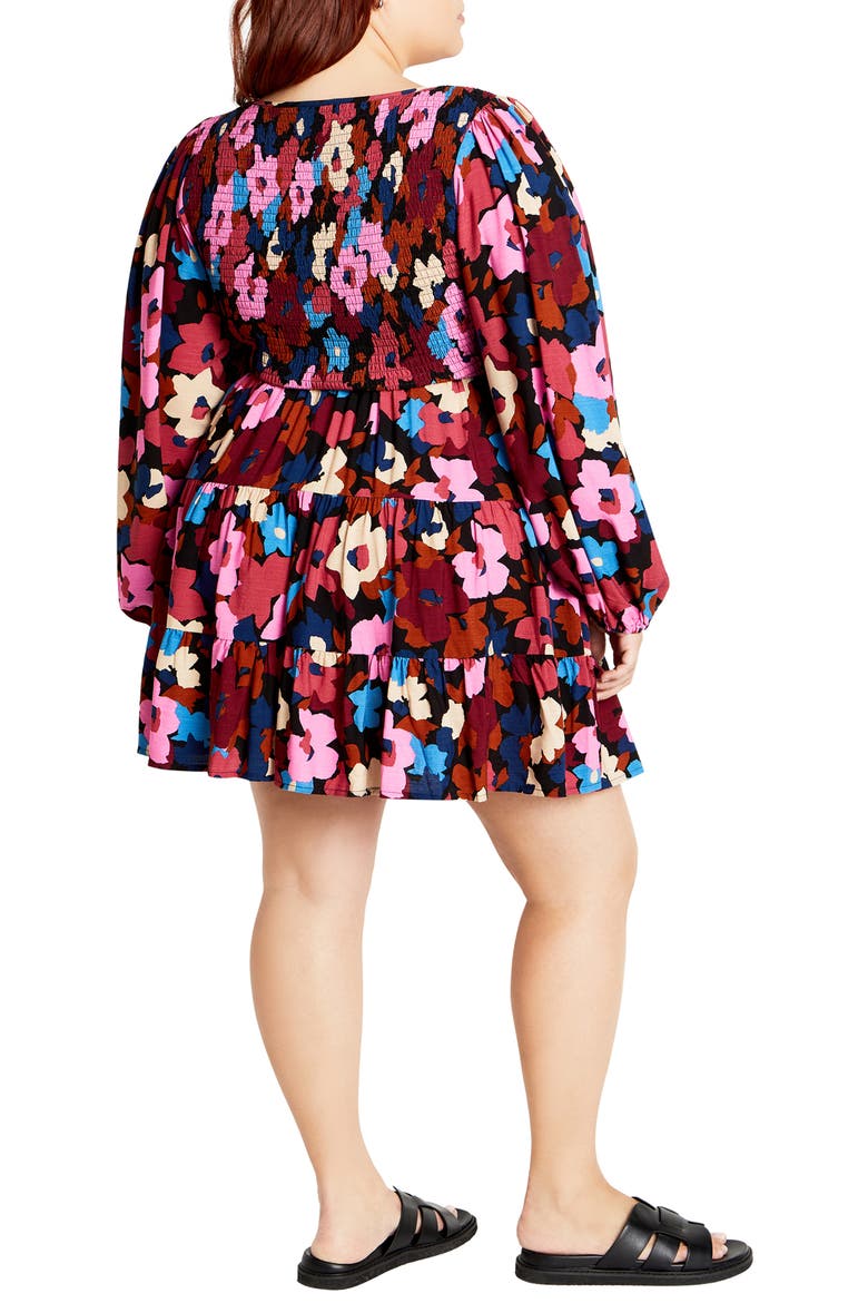 Jemma Long Sleeve Fit & Flare Minidress, Alternate, color, SUGARCOATED