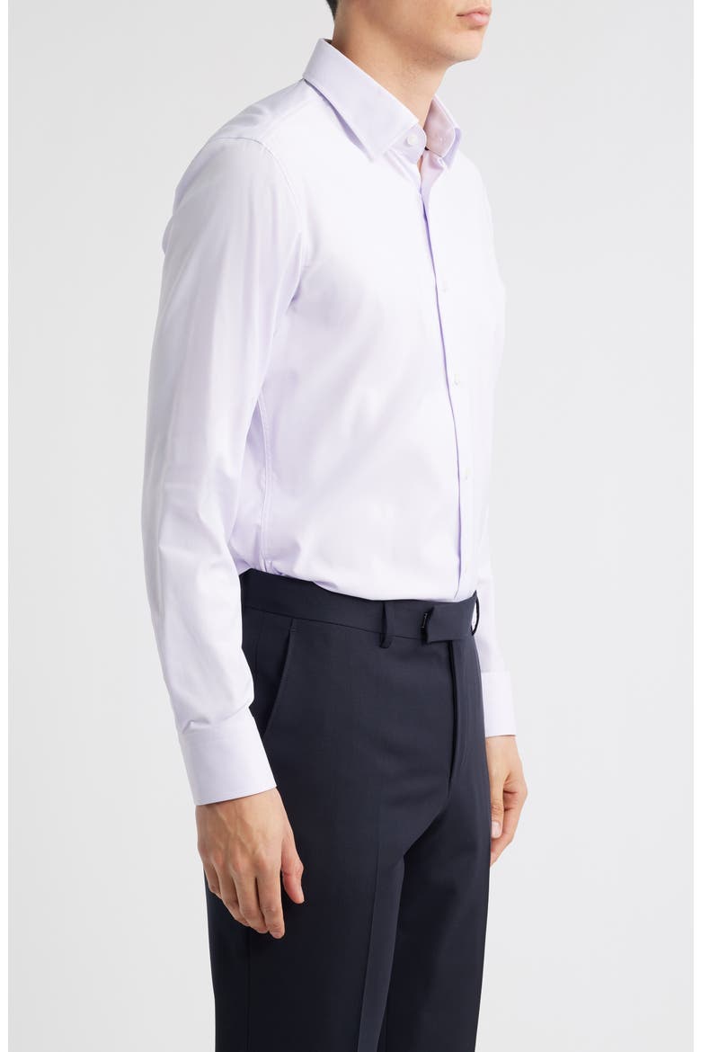 Hank Kent Slim Fit PerformanceTwill Dress Shirt, Alternate, color, OPEN PURPLE