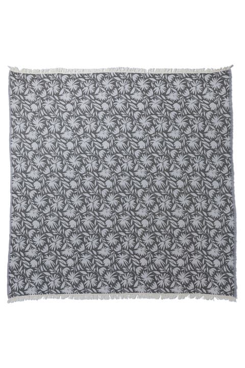 Whimsical Flower Organic Reversible Muslin Blanket