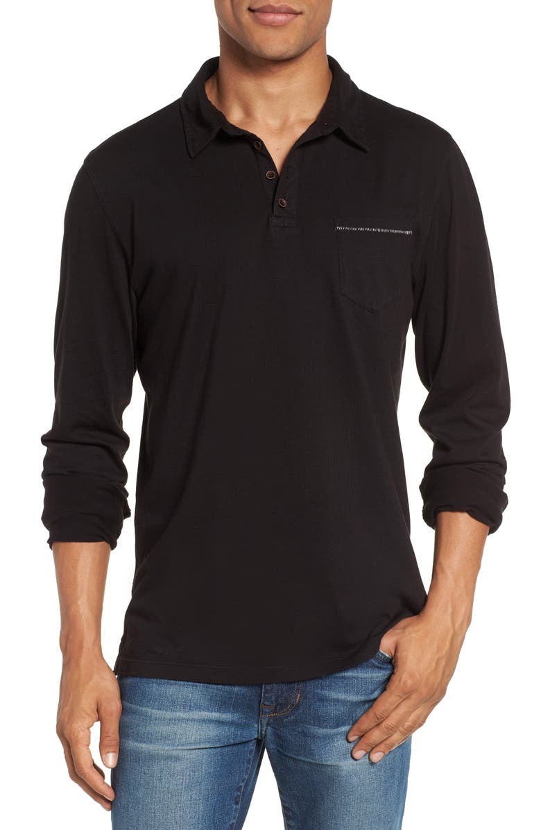 M.Singer Long Sleeve Jersey Polo, Main, color, 