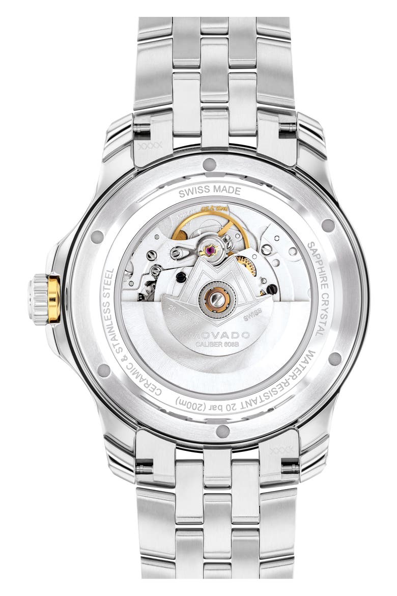 Series 800 Automatic Bracelet Watch, 40mm, Alternate, color, BLACK