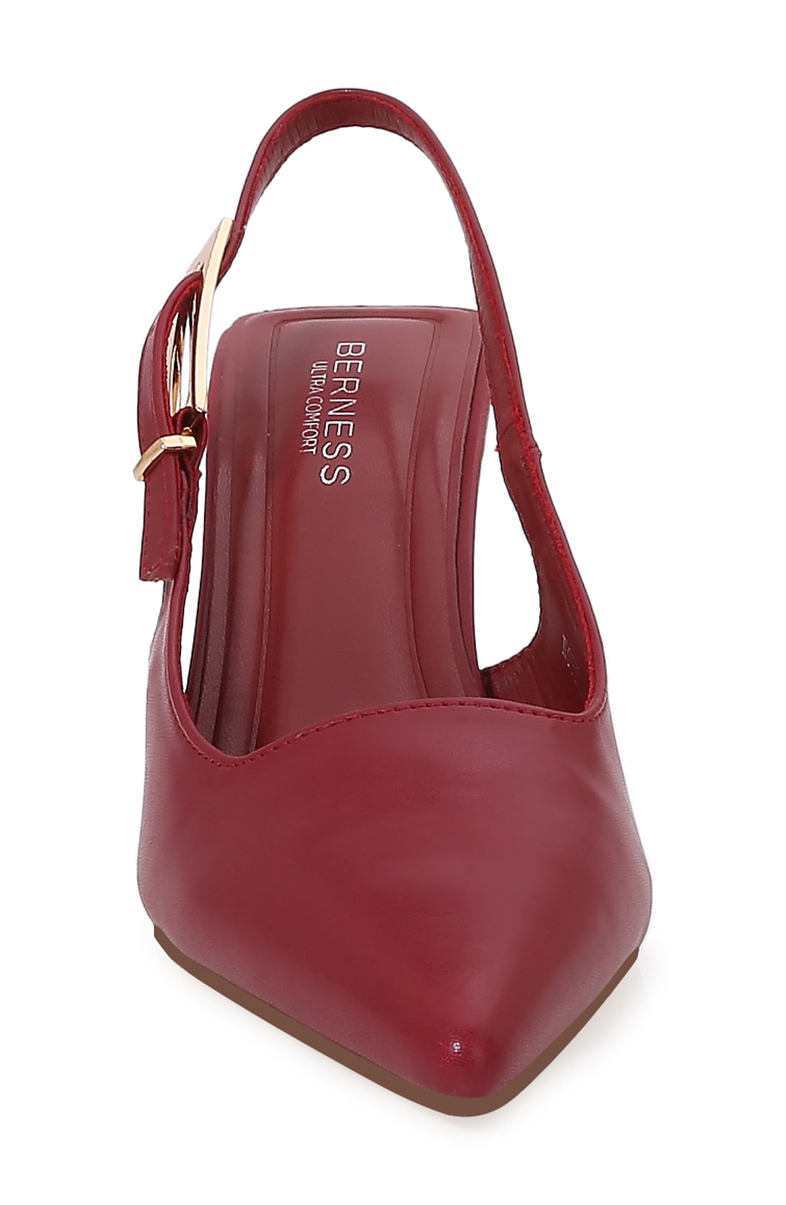 Pointed Toe Slingback Pump, Alternate, color, WINE