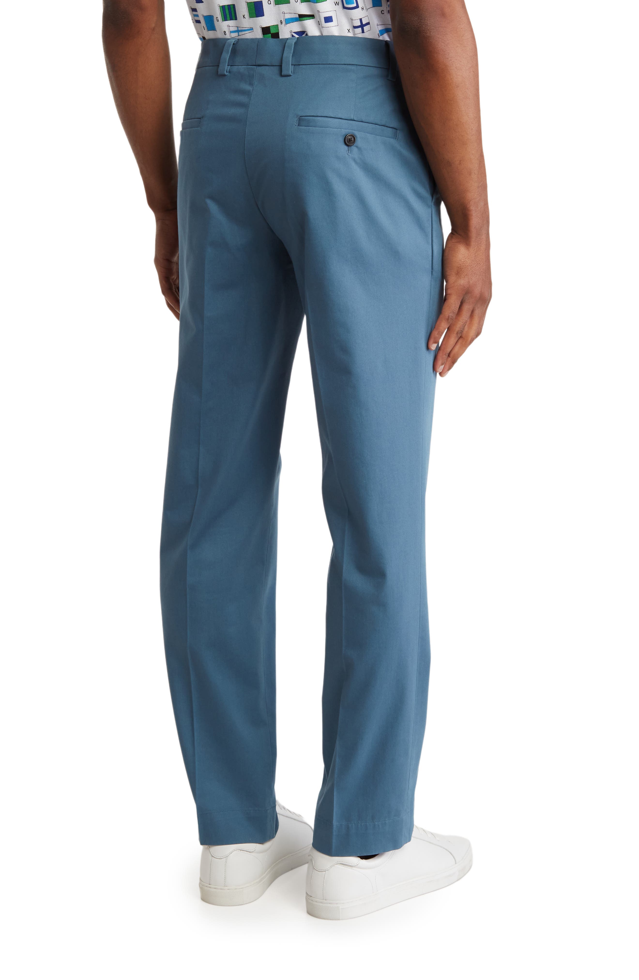 Cotton Stretch Flat Front Chino Pants - image 2