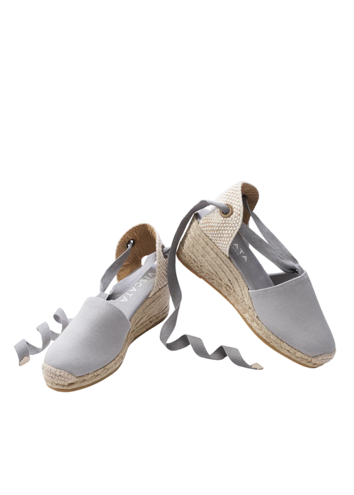 Viscata Escala Canvas Espadrille Wedges In Ash