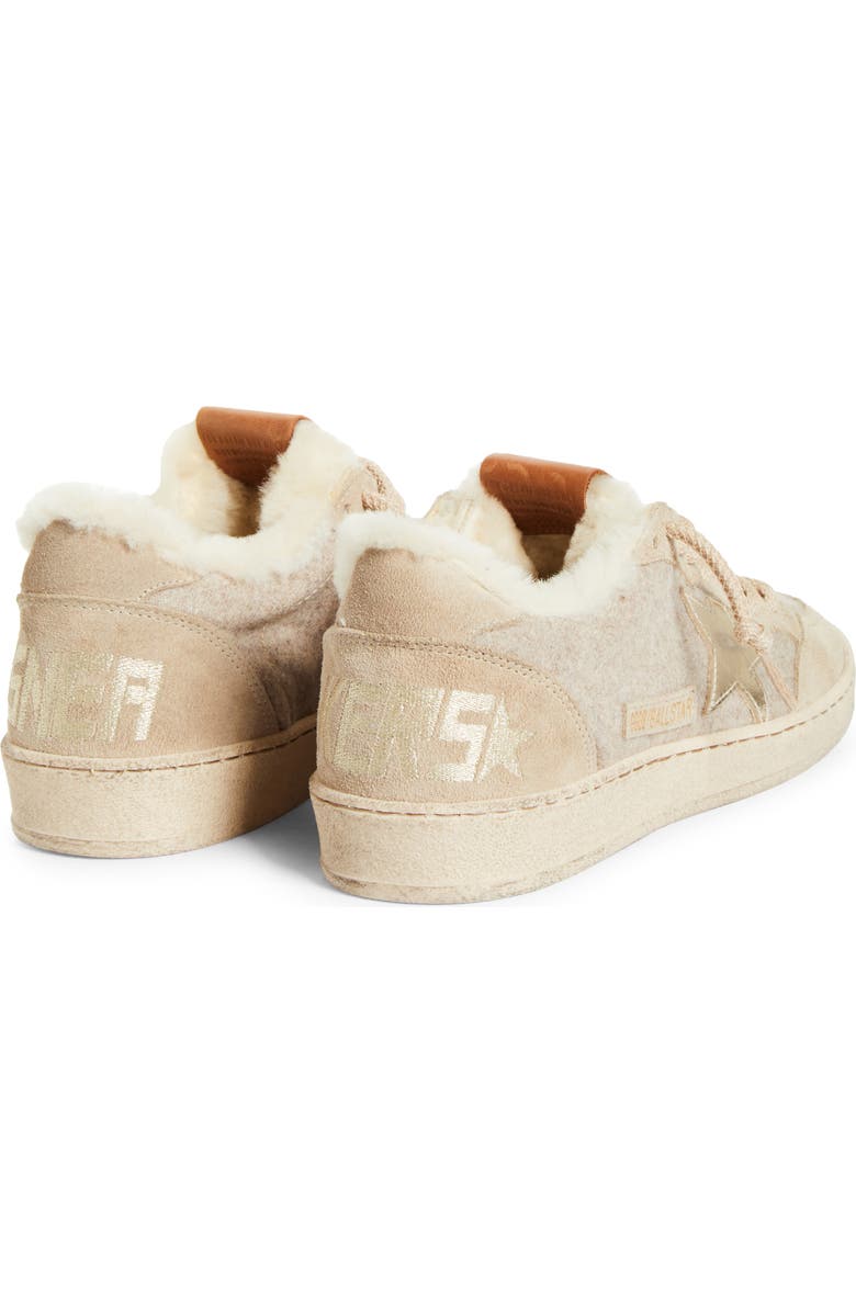 Golden Goose Ball Star Wool Wool & Faux Shearling Sneaker, Alternate, color, Beige