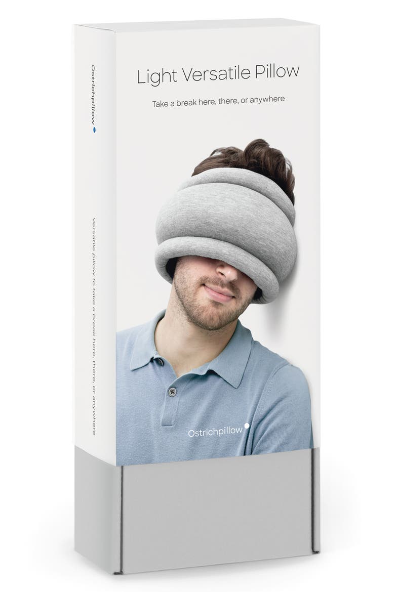 OSTRICHPILLOW® Light Reversible Travel Pillow, Alternate, color, BLUE REEF
