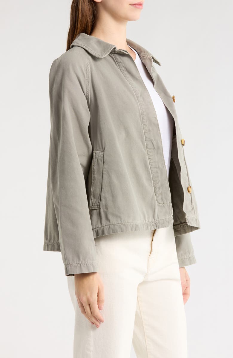 Marine Layer Olivia Crop Cotton Jacket, Alternate, color, Shadow