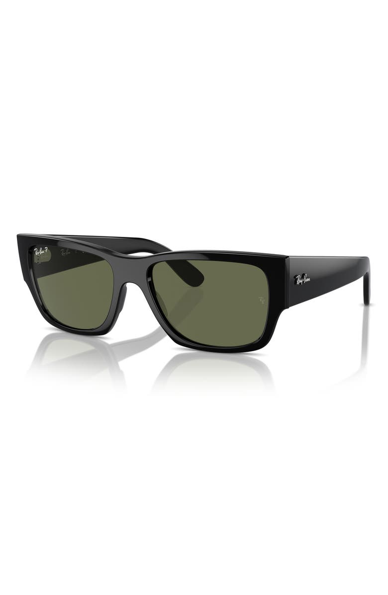 Ray-Ban Carlos 56mm Polarized Rectangular Sunglasses, Alternate, color, 