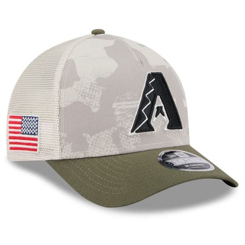 Men's New Era Light Beige/Olive Arizona Diamondbacks 2025 Armed Forces Day 9FORTY M-Crown A-Frame Adjustable Hat