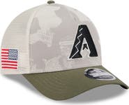 New Era Men's New Era Light Beige/Olive Arizona Diamondbacks 2025 Armed Forces Day 9FORTY M-Crown A-Frame Adjustable Hat