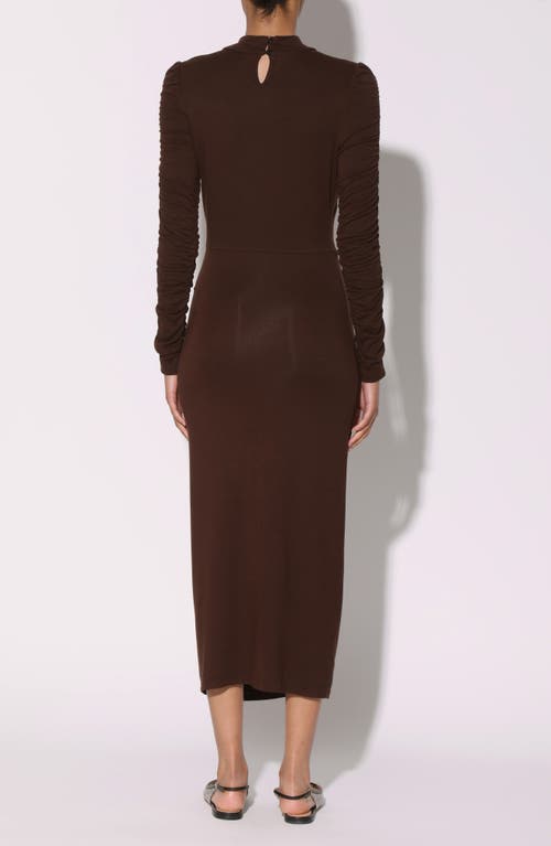 Shop Walter Baker Connie Long Sleeve Dress In Cocoa