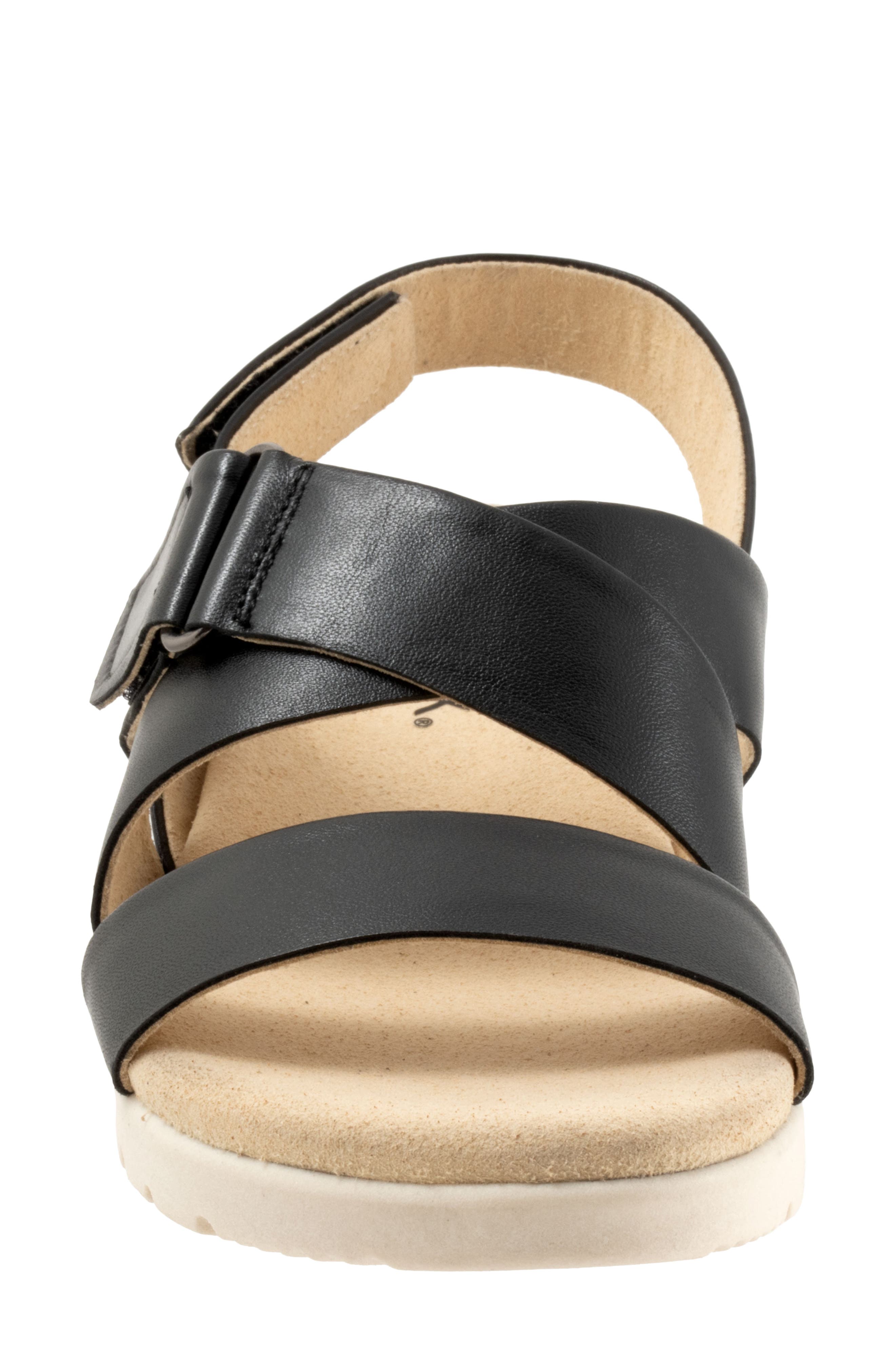 Novi Ankle Strap Wedge Sandal, Alternate, color, BLACK
