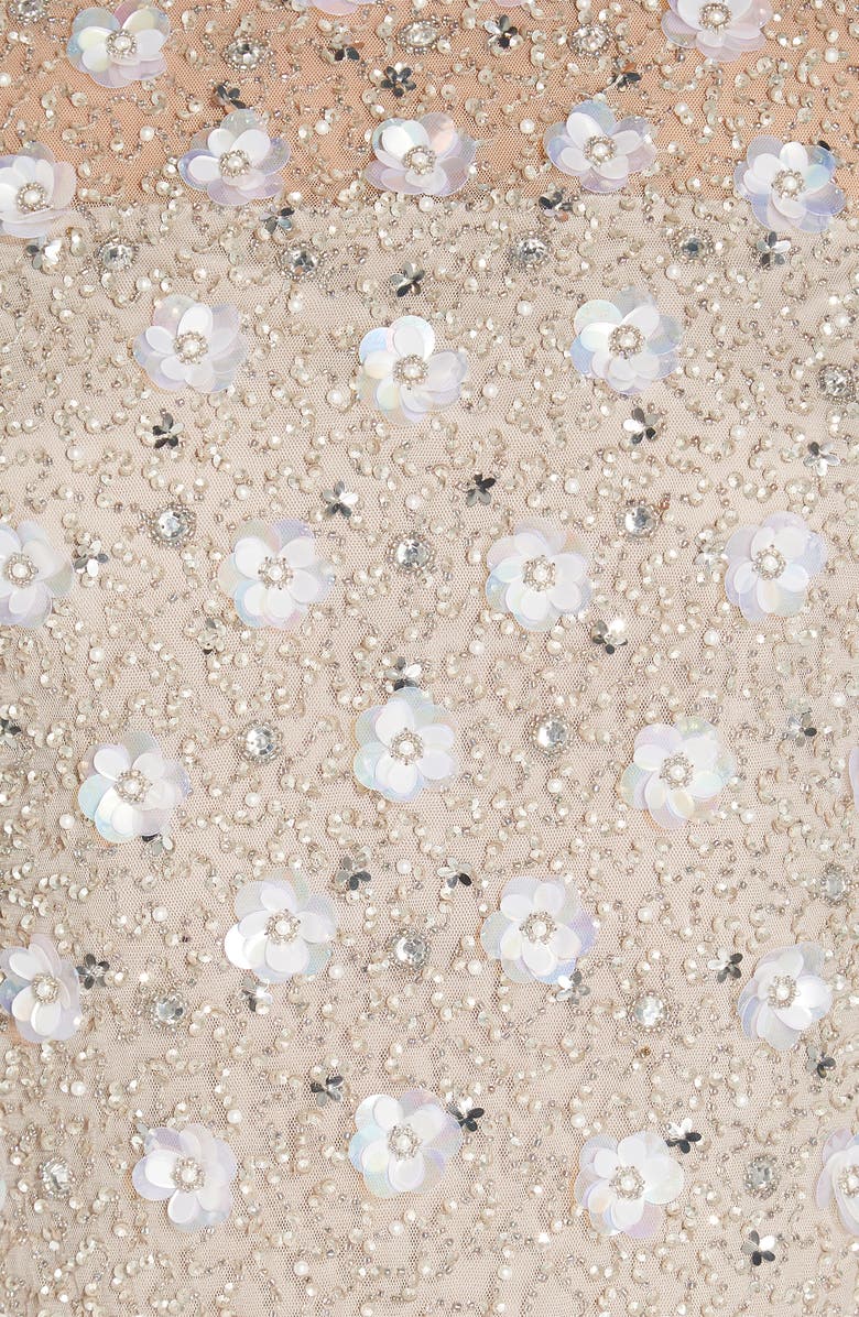 Adrianna Papell Beaded Evening Gown, Alternate, color, Marble