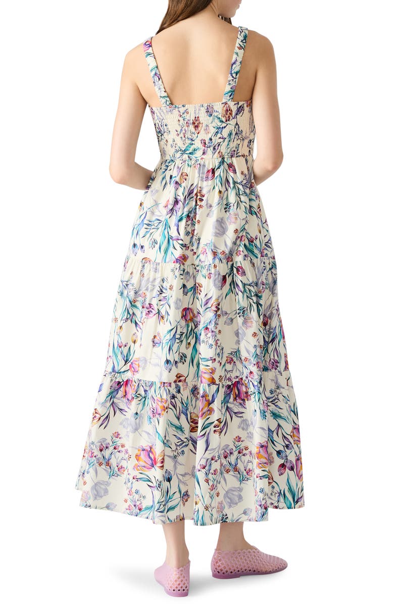 Steve Madden Eliora Floral Tiered Cotton Sundress, Alternate, color, Antique
