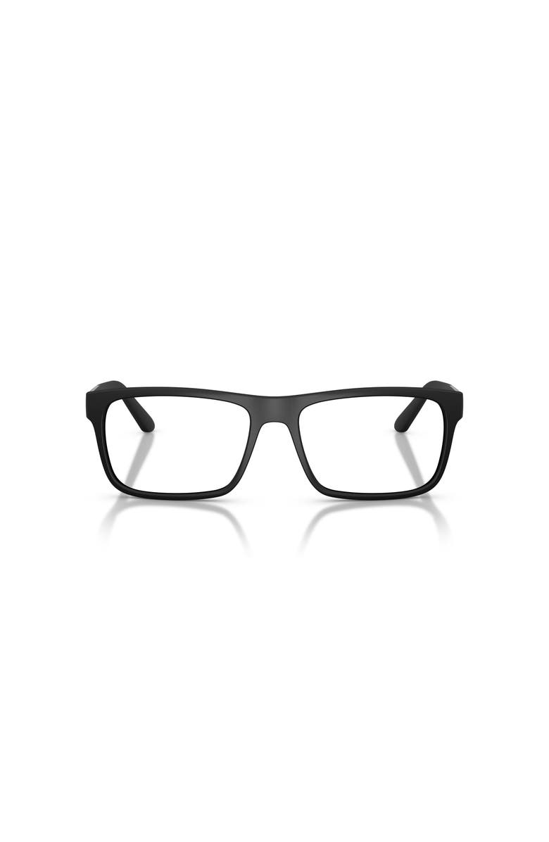 Giorgio Armani 54mm Rectangle optical glasses, Alternate, color, Black