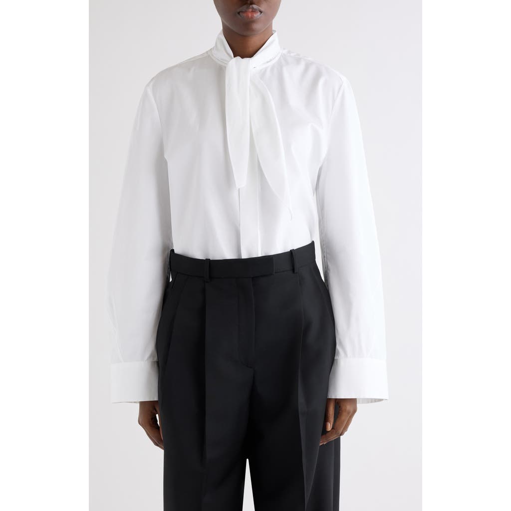 Givenchy Small Bow Button-up Shirt In White