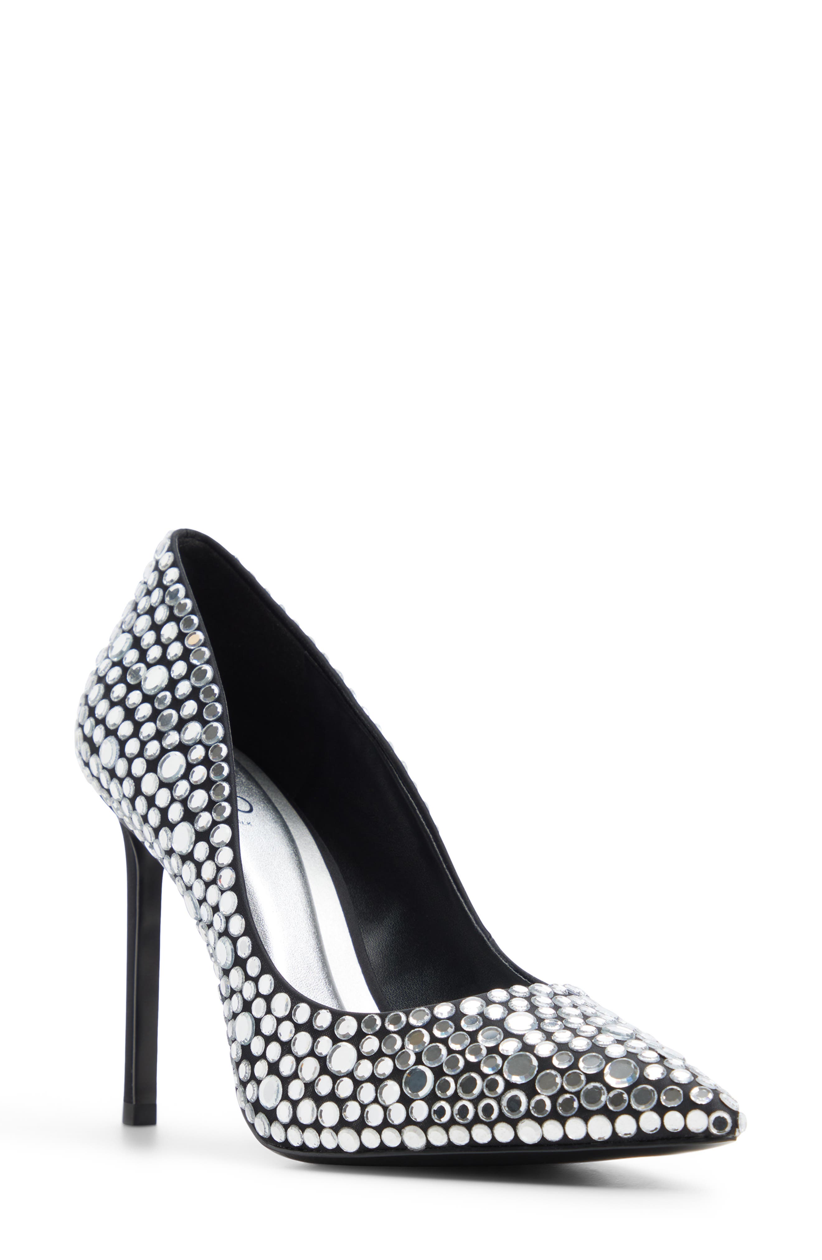 Stessy 2.0 Crystal Pointed Toe Pump, Main, color, BLACK OVERFLOW