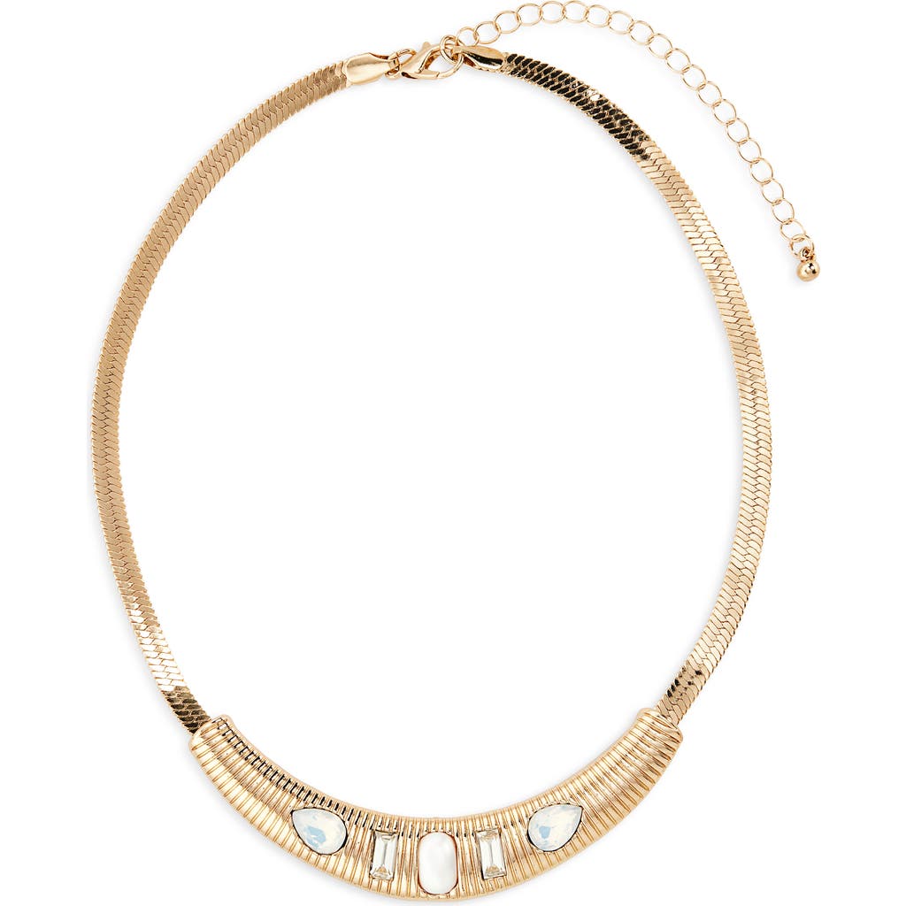 Nordstrom Rack Crystal Collar Necklace In Gold