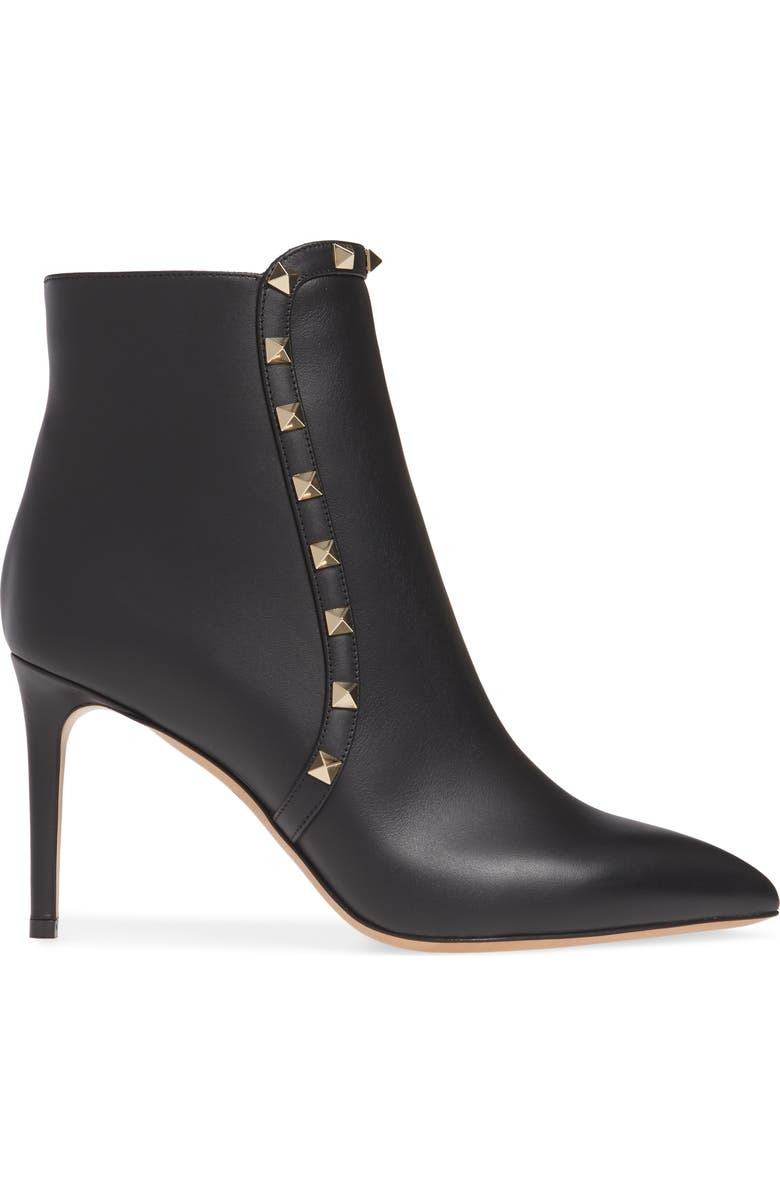 Valentino Garavani Rockstud Pointed Toe Bootie, Alternate, color,