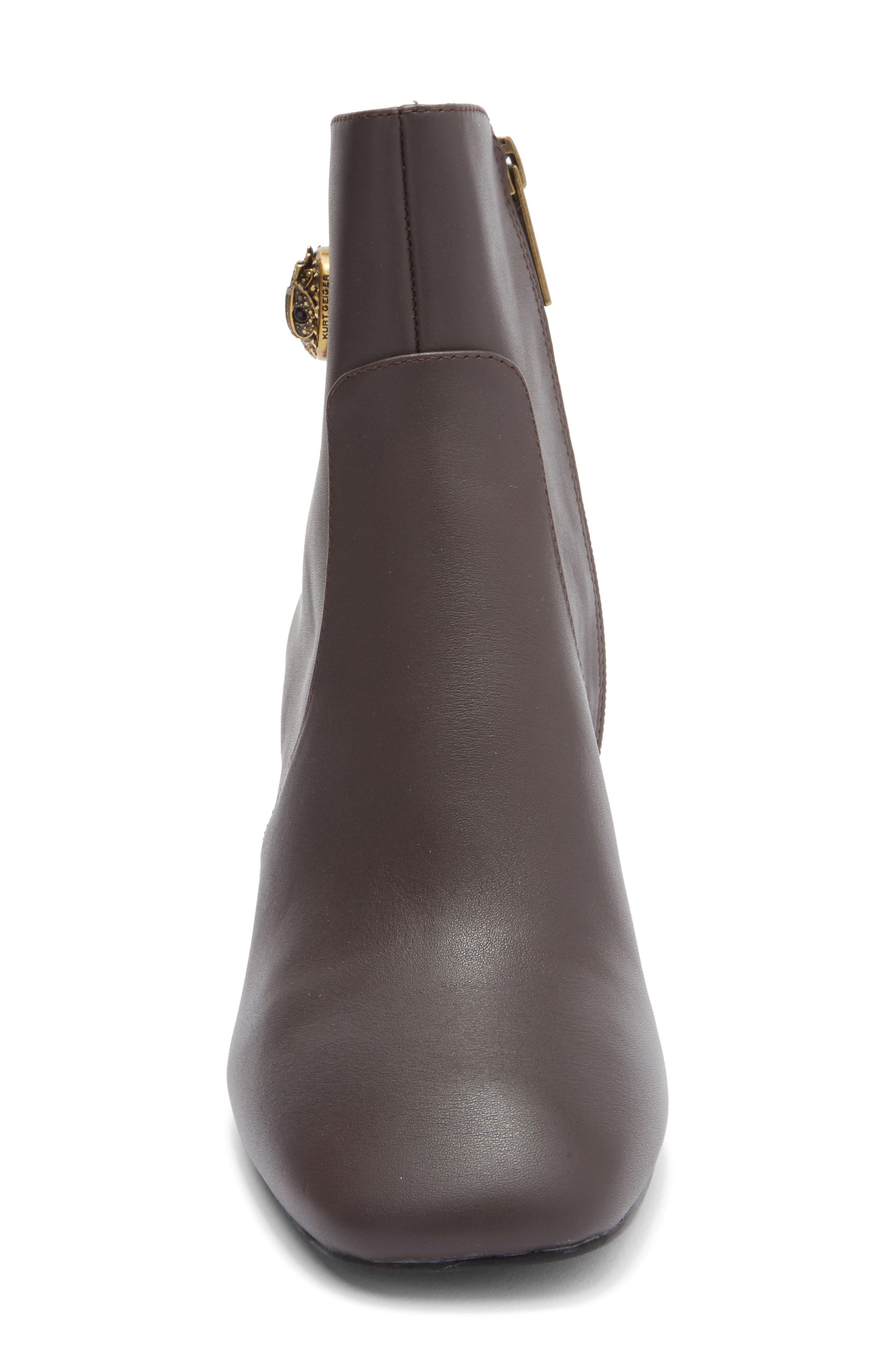Kurt Geiger London Chelsea Square Toe Bootie, Alternate, color, Dark Brown
