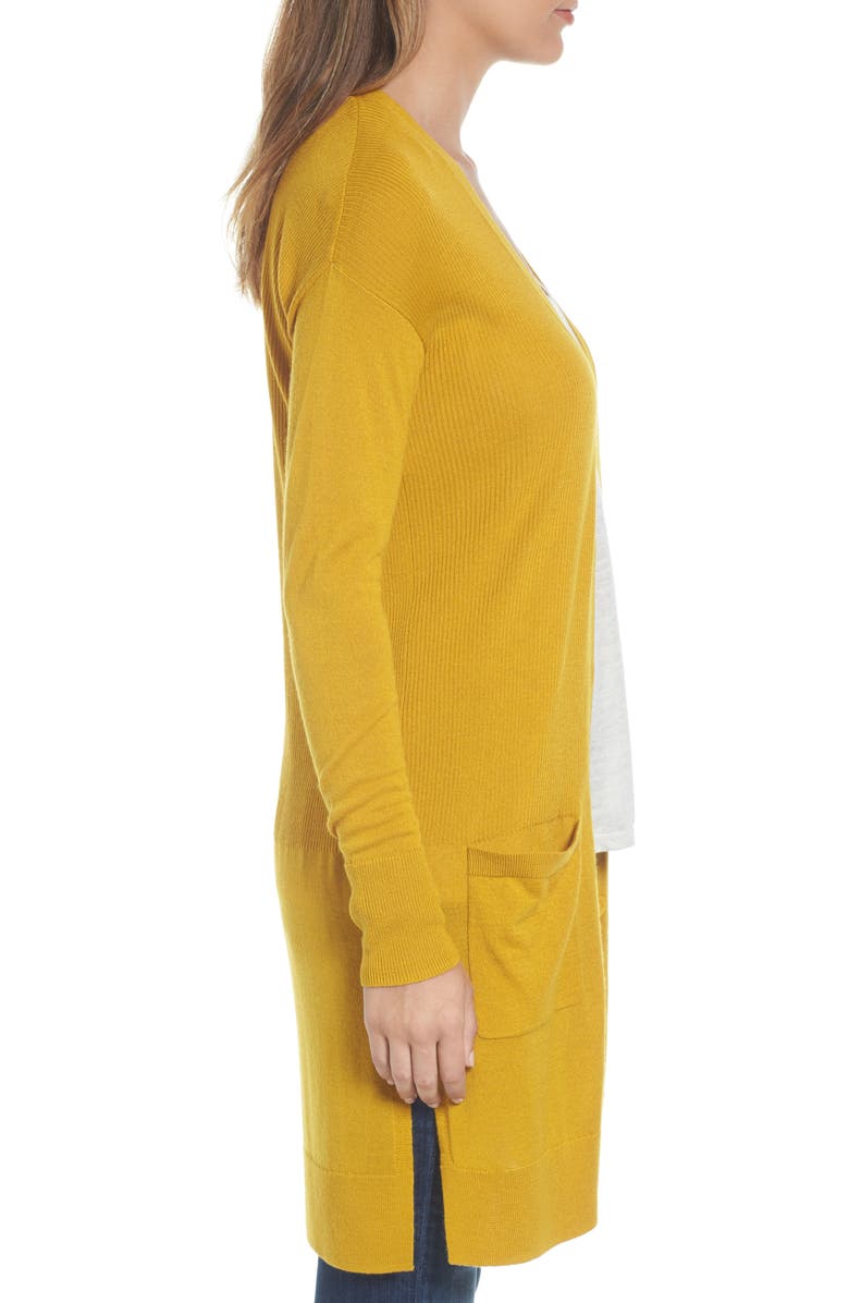 Halogen<sup>®</sup> Rib Knit Wool Blend Cardigan, Alternate, color,