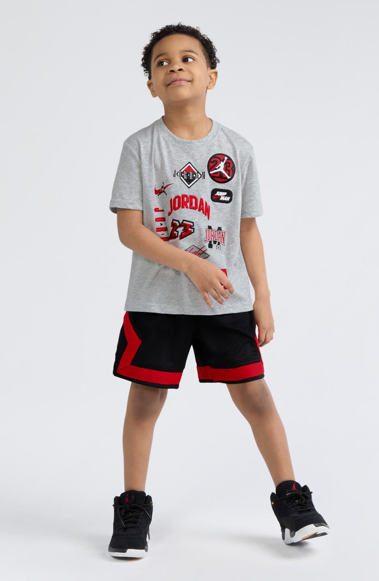 Jordan Kids' MJ Dynasty Graphic T-Shirt & Shorts Set, Alternate, color, Black