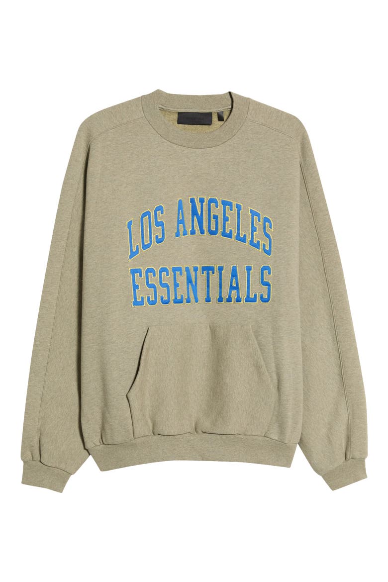 Los Angeles Rams 90s Relaxed Crewneck Sweatshirt, Main, color, CONCRETE HEATHER