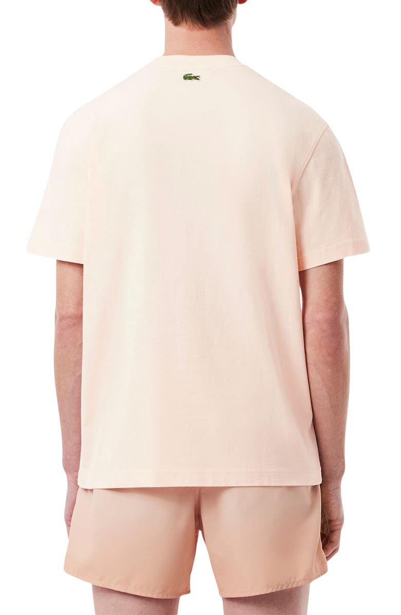 Lacoste Stencil Classic Fit Graphic T-Shirt, Alternate, color, Angora/ Latte
