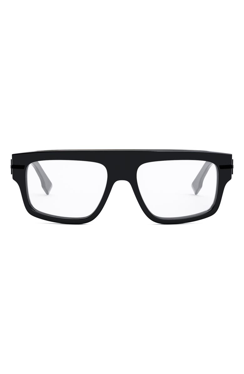Fendi 'Fendigraphy 54mm Rectangular Optical Glasses, Main, color, 