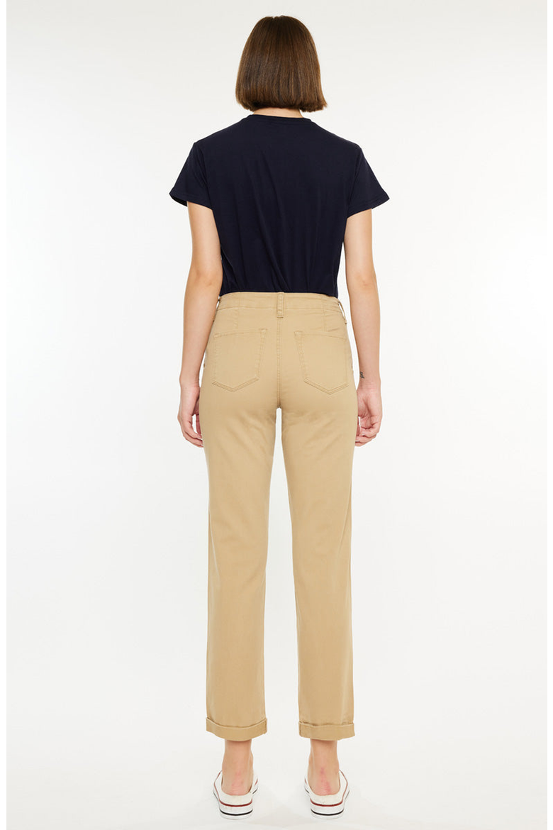 Carol High Rise Slim Chino Pants, Alternate, color, Tan