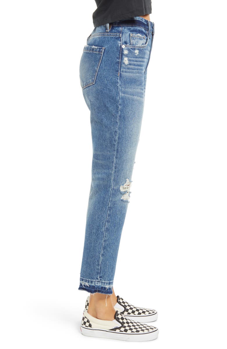 BLANKNYC The Madison Ripped Straight Leg Crop Jeans, Alternate, color,