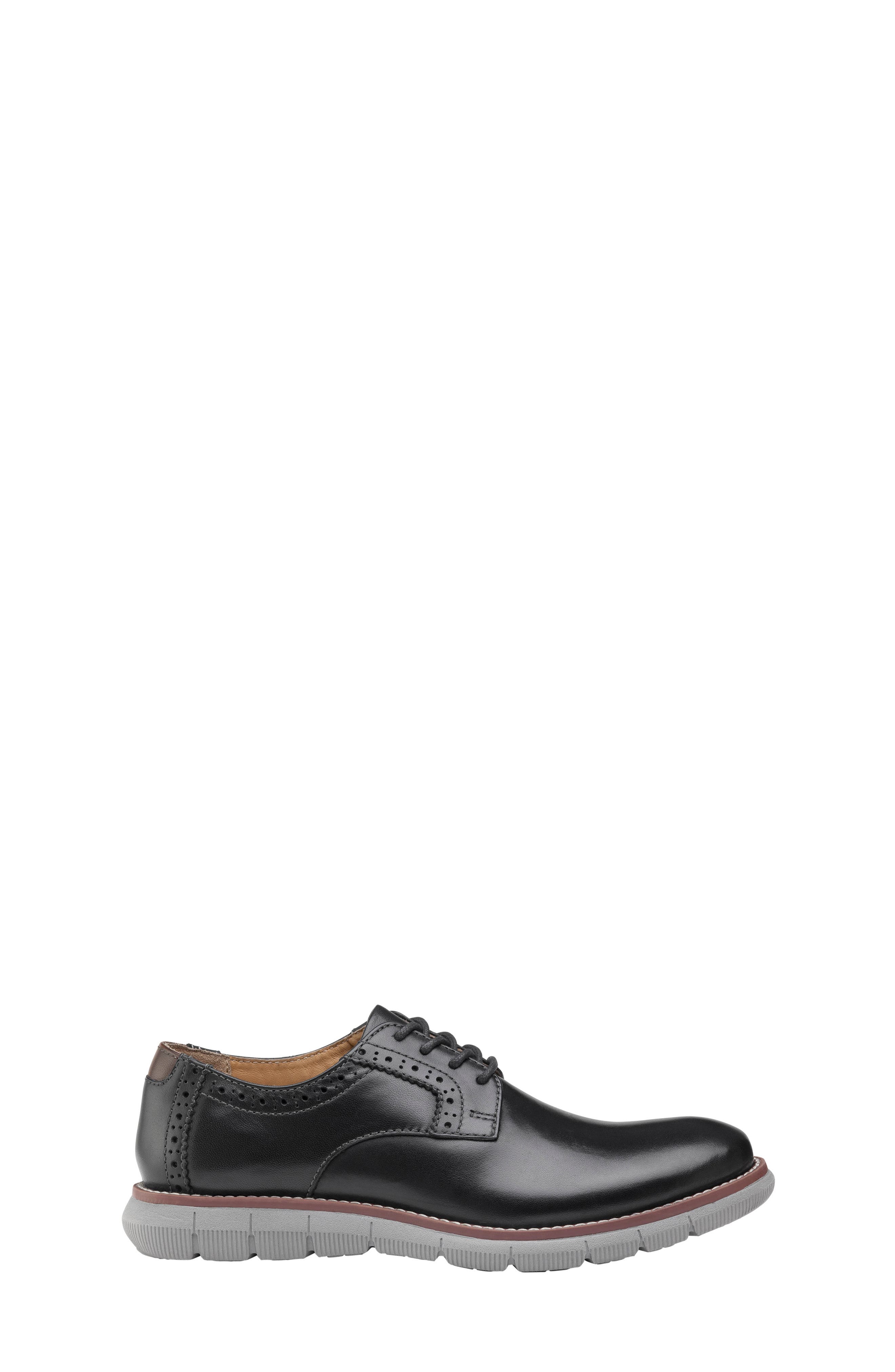 Kids' Holden Plain Toe Derby, Alternate, color, BLACK FULL GRAIN/GRAY SOLE