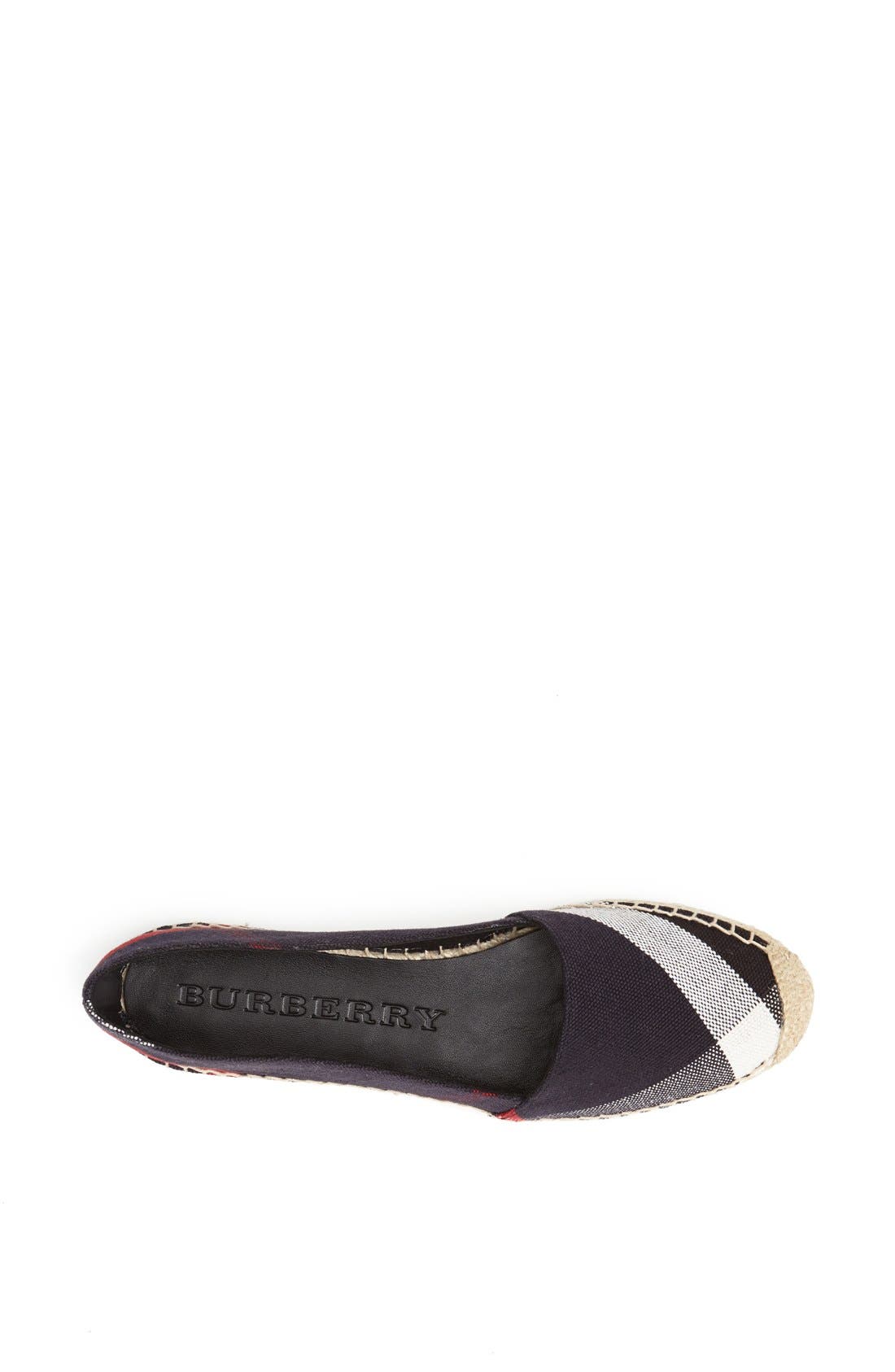 Hodgeson Check Print Espadrille Flat, Alternate, color, NAVY CHECK
