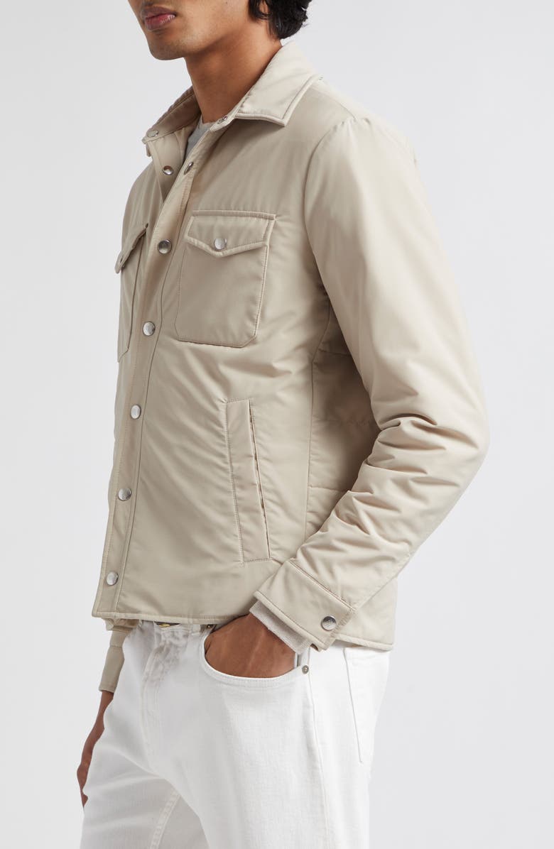 Eleventy Wool Blend Quilted Jacket, Alternate, color, Sand