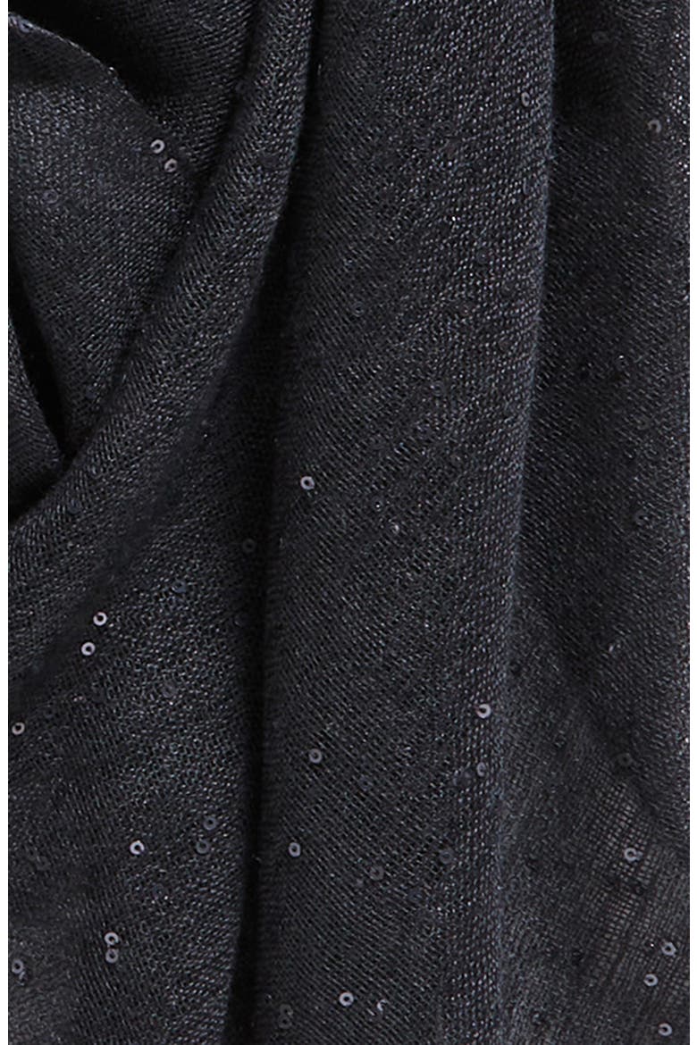 Sequin Linen & Silk Scarf, Alternate, color, C8901 NIGHT SKY