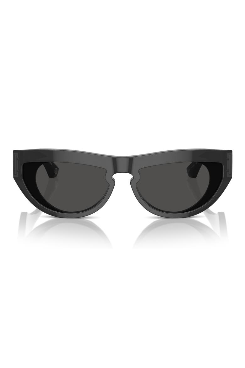 58mm Cat Eye Sunglasses, Main, color, DARK GREY