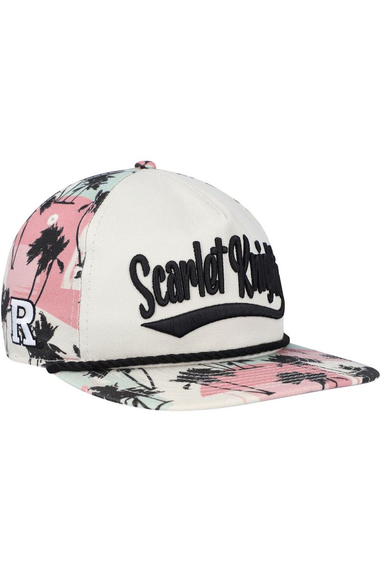 Men's New Era Cream Rutgers Scarlet Knights High Tide Golfer Snapback Hat, Main, color, Cream