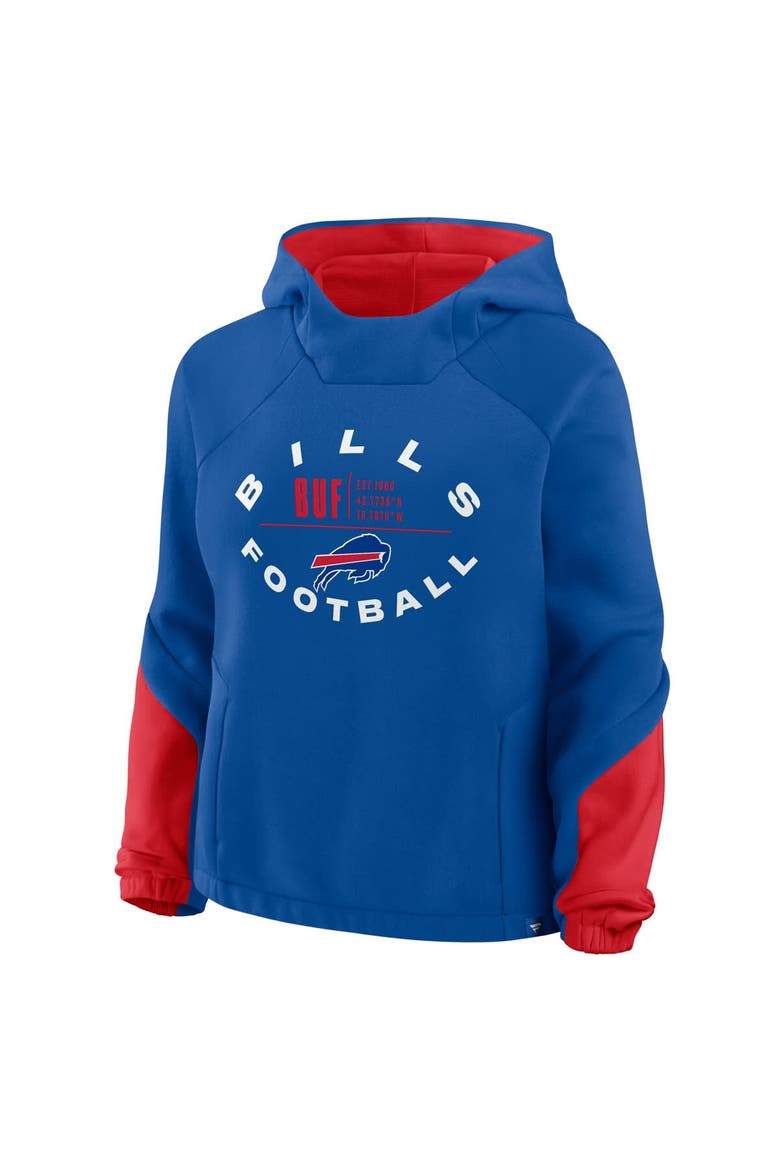 Women's Fanatics Royal Buffalo Bills Oversized Redzone Bubble Screen Pullover Hoodie, Alternate, color, Royal