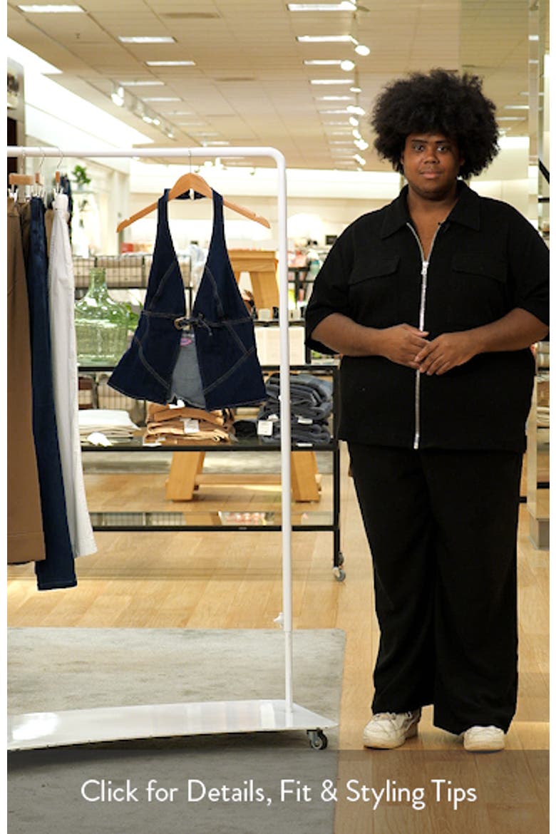 Ciel Split Front Denim Halter Top video