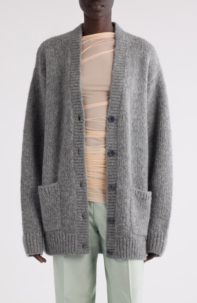 Dries Van Noten Toka Oversize Alpaca & Merino Wool Blend Cardigan, Main, color,