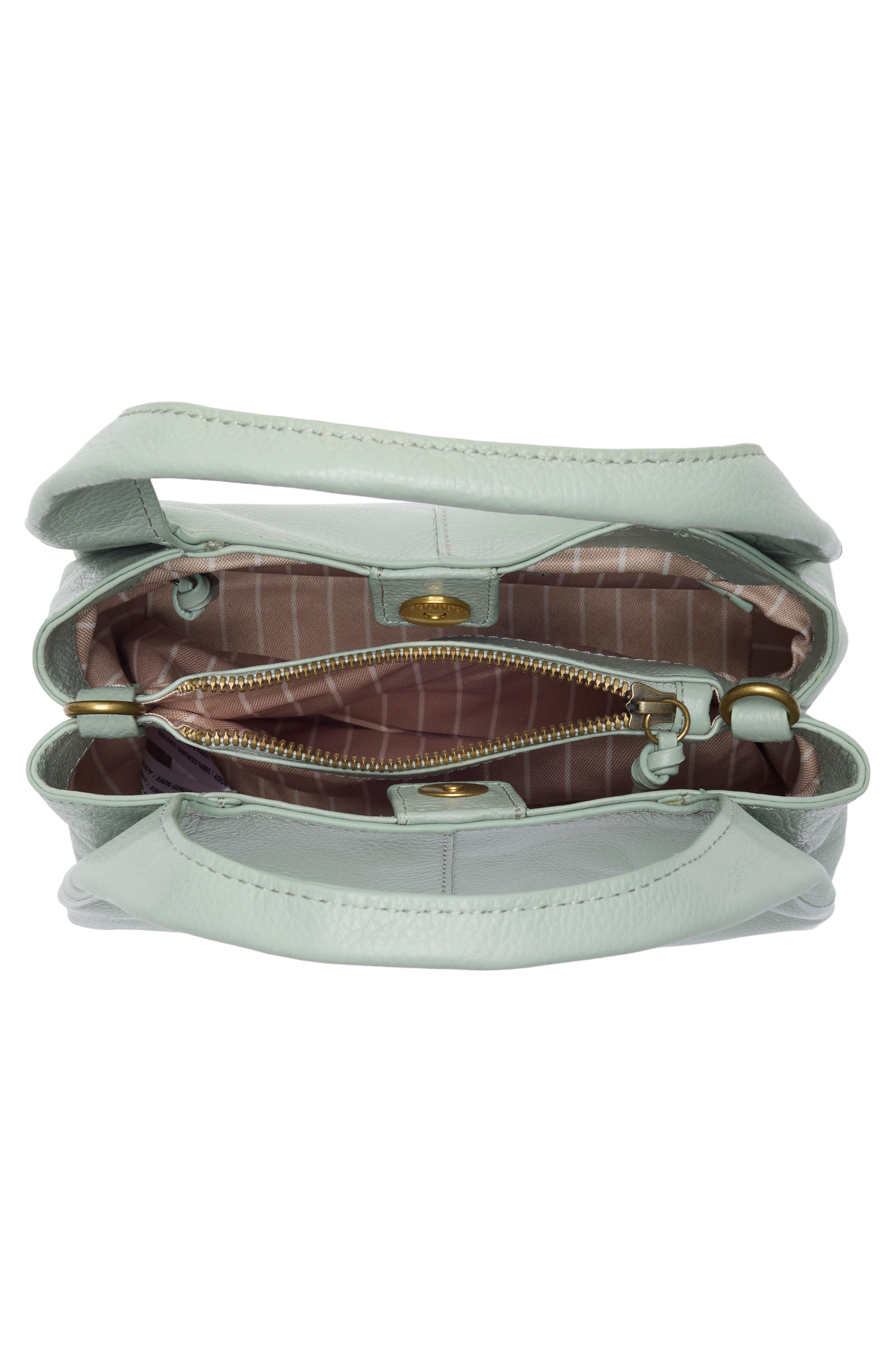 Sue Leather Crossbody Shoulder Bag, Alternate, color, SAGE CRYSTAL
