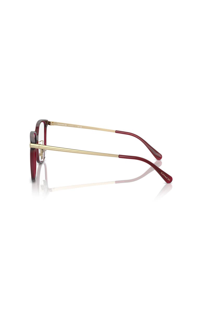 COACH 54mm Square optical glasses, Alternate, color, Red
