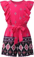 Mia Belle Girls Desert Rose Ruffle Romper