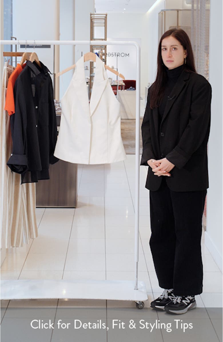 Kaitlyn Halter Linen Blazer, sales video thumbnail