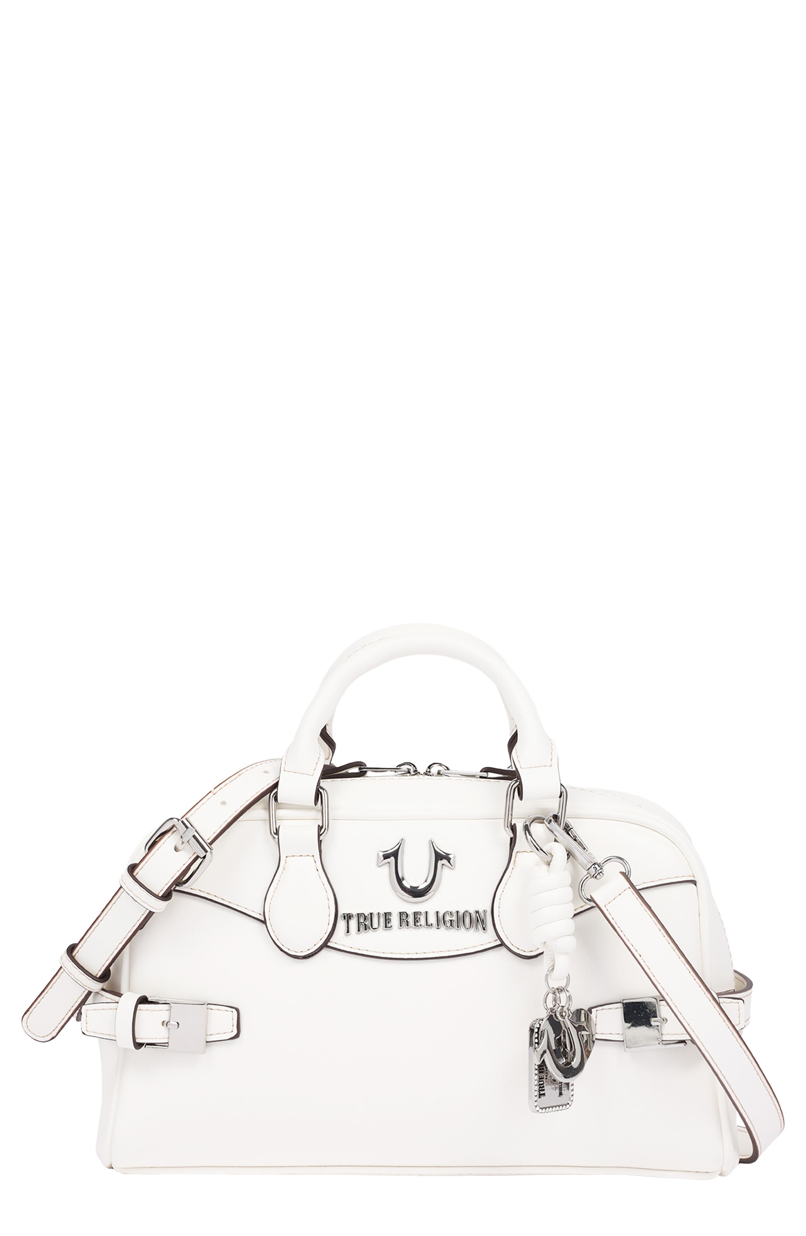 Brooks Belted Faux Leather Satchel