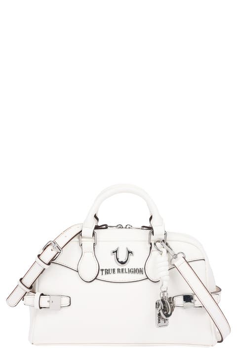 Brooks Belted Faux Leather Satchel